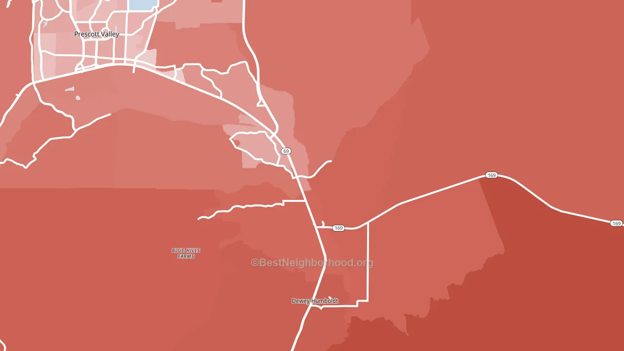 86327, AZ block-group political-lean map