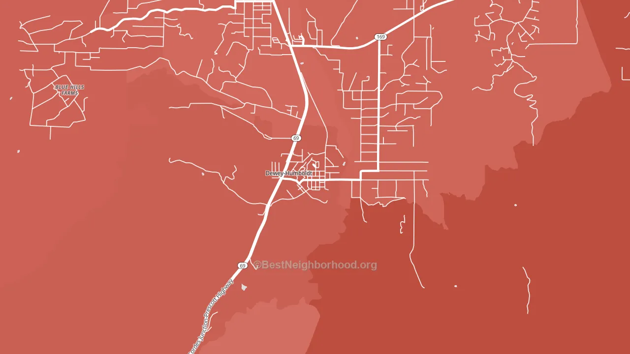 86329, AZ block-group political-lean map