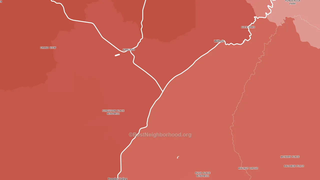 86332, AZ block-group political-lean map