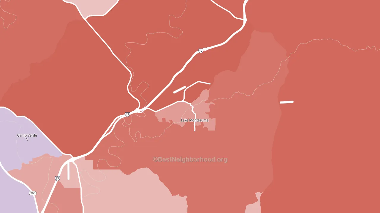 86335, AZ block-group political-lean map