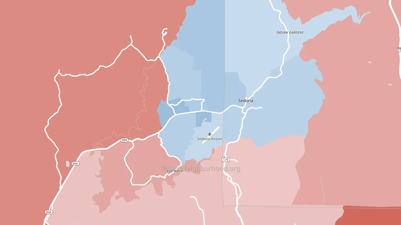 86336, AZ block-group political-lean map