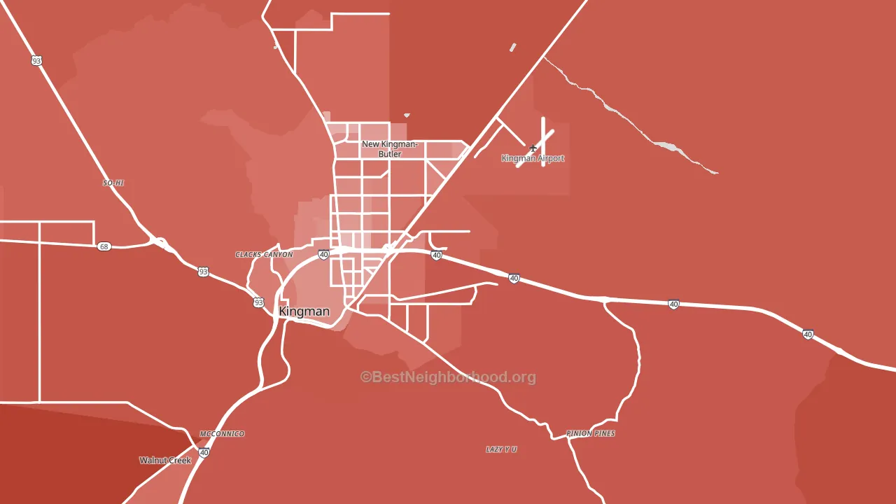 86401, AZ block-group political-lean map