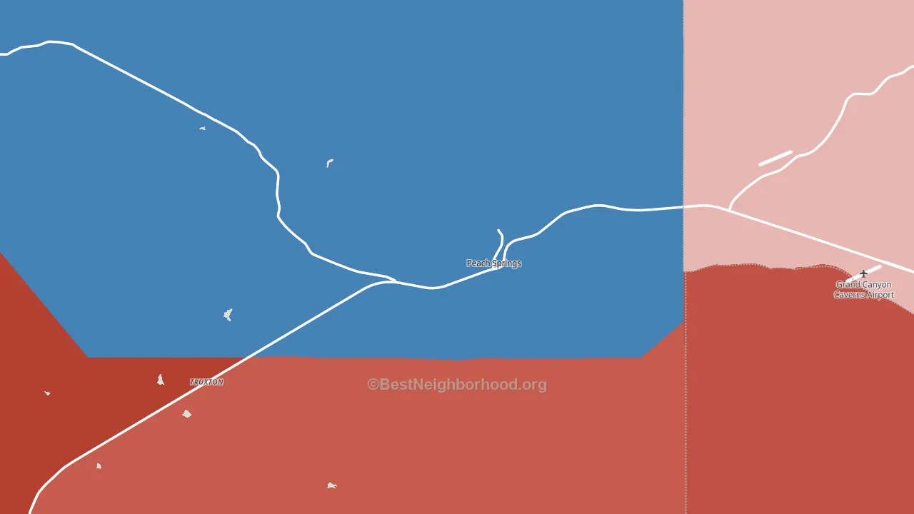 86434, AZ block-group political-lean map