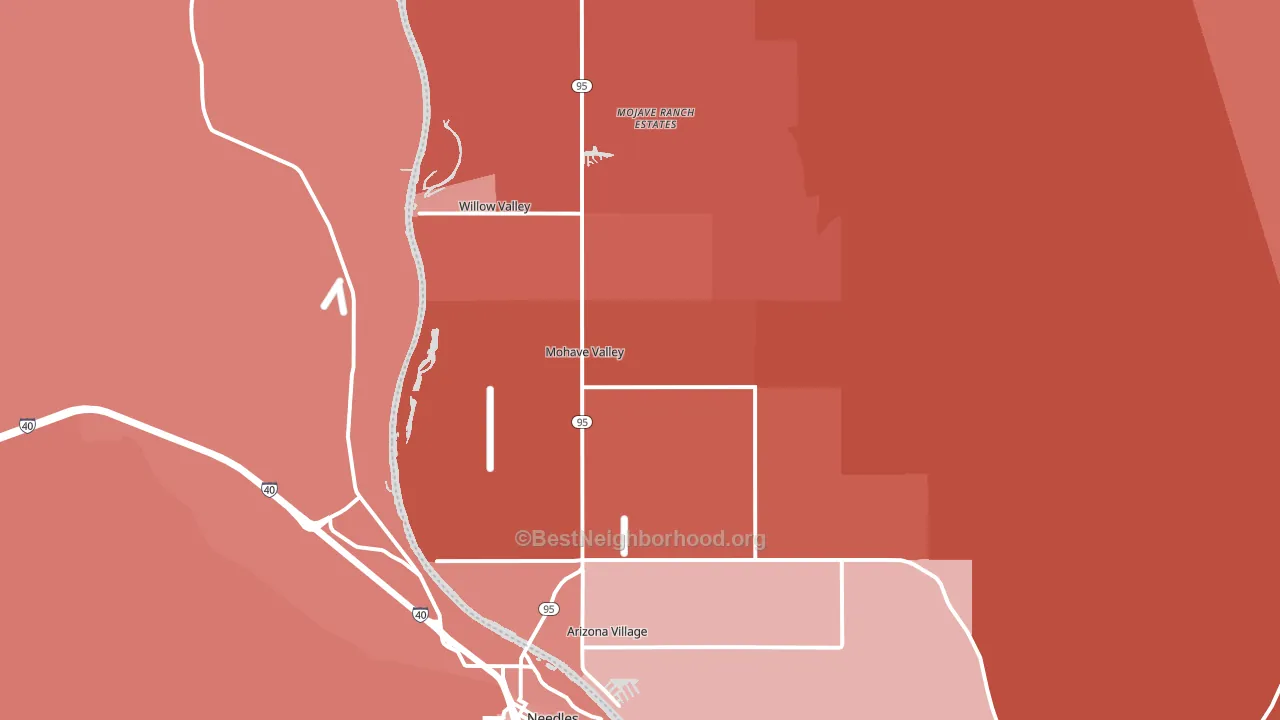 86440, AZ block-group political-lean map
