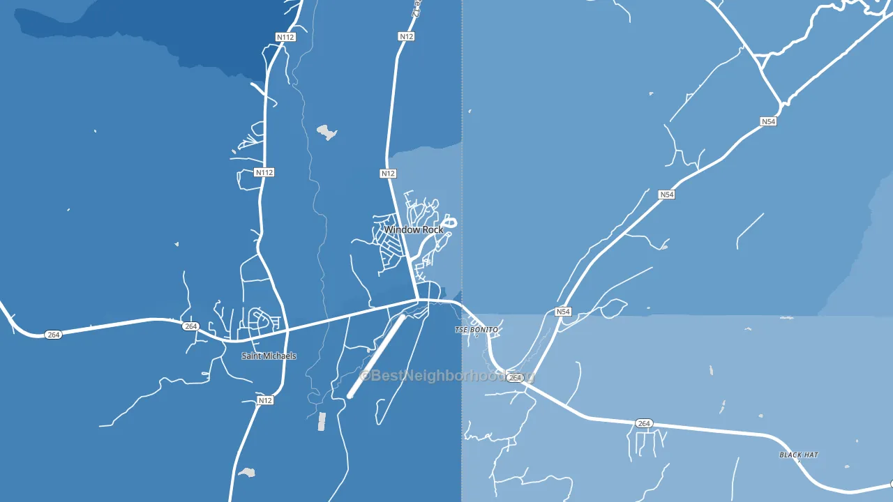 86515, AZ block-group political-lean map