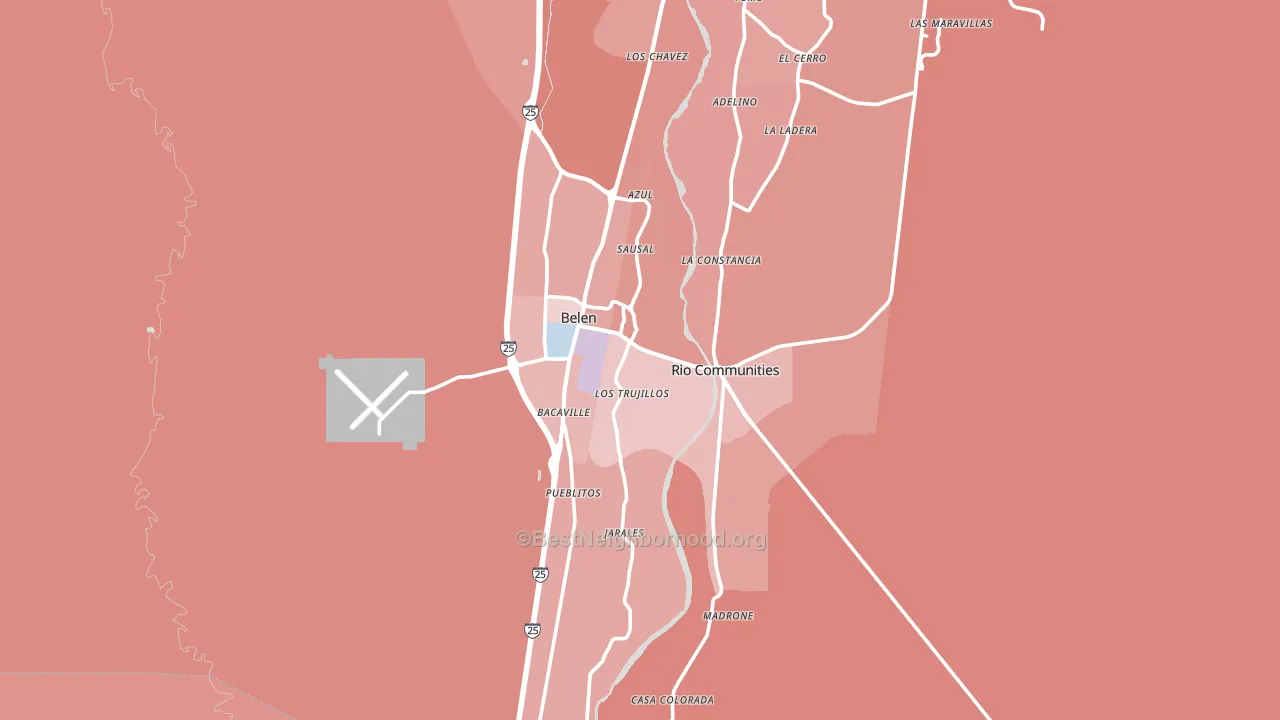 87002, NM block-group political-lean map
