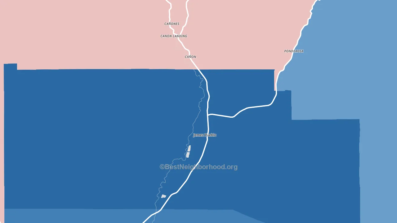 87024, NM block-group political-lean map