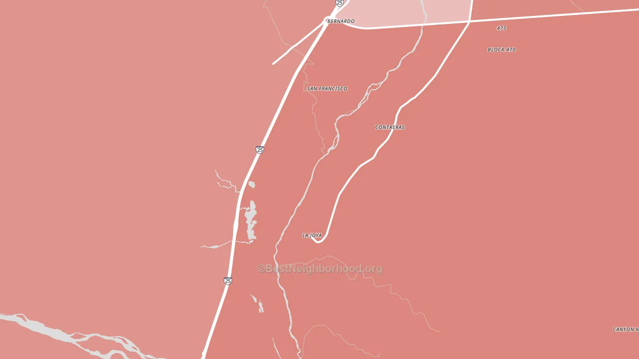 87028, NM block-group political-lean map