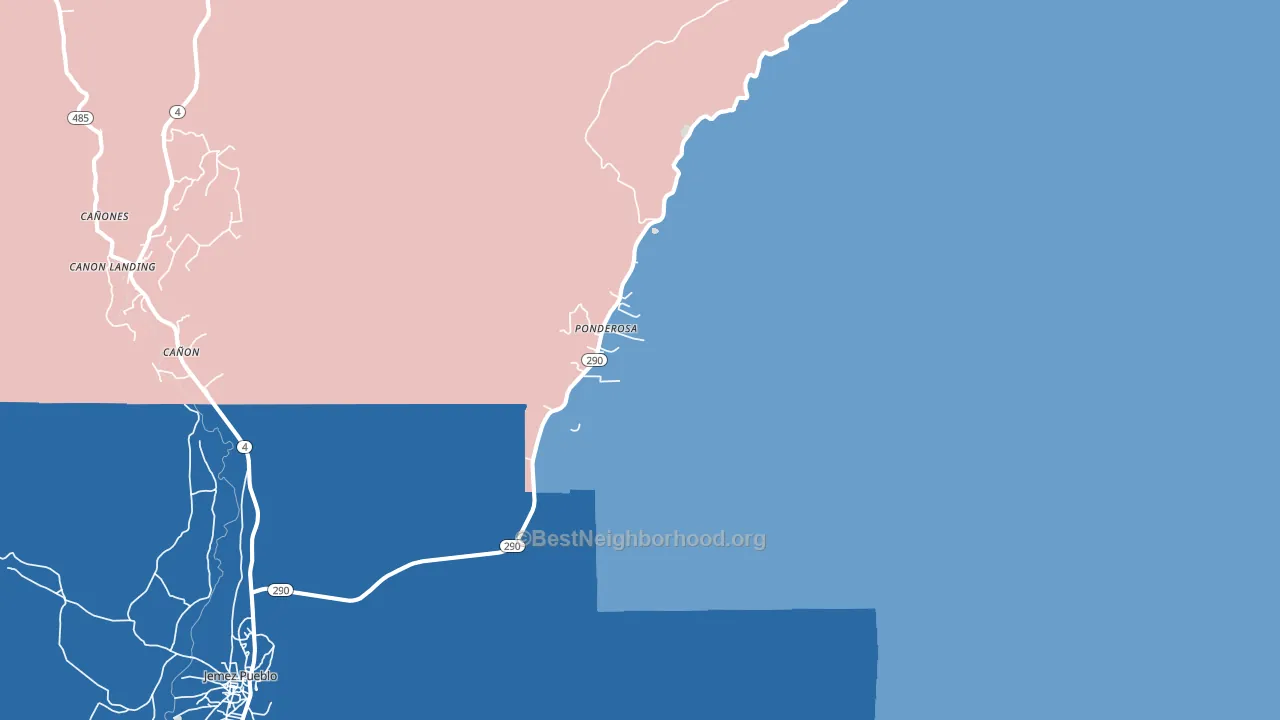 87044, NM block-group political-lean map