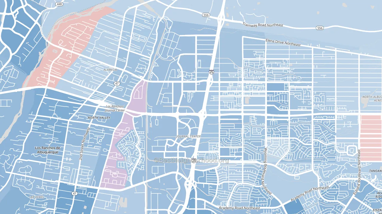 87113, NM block-group political-lean map