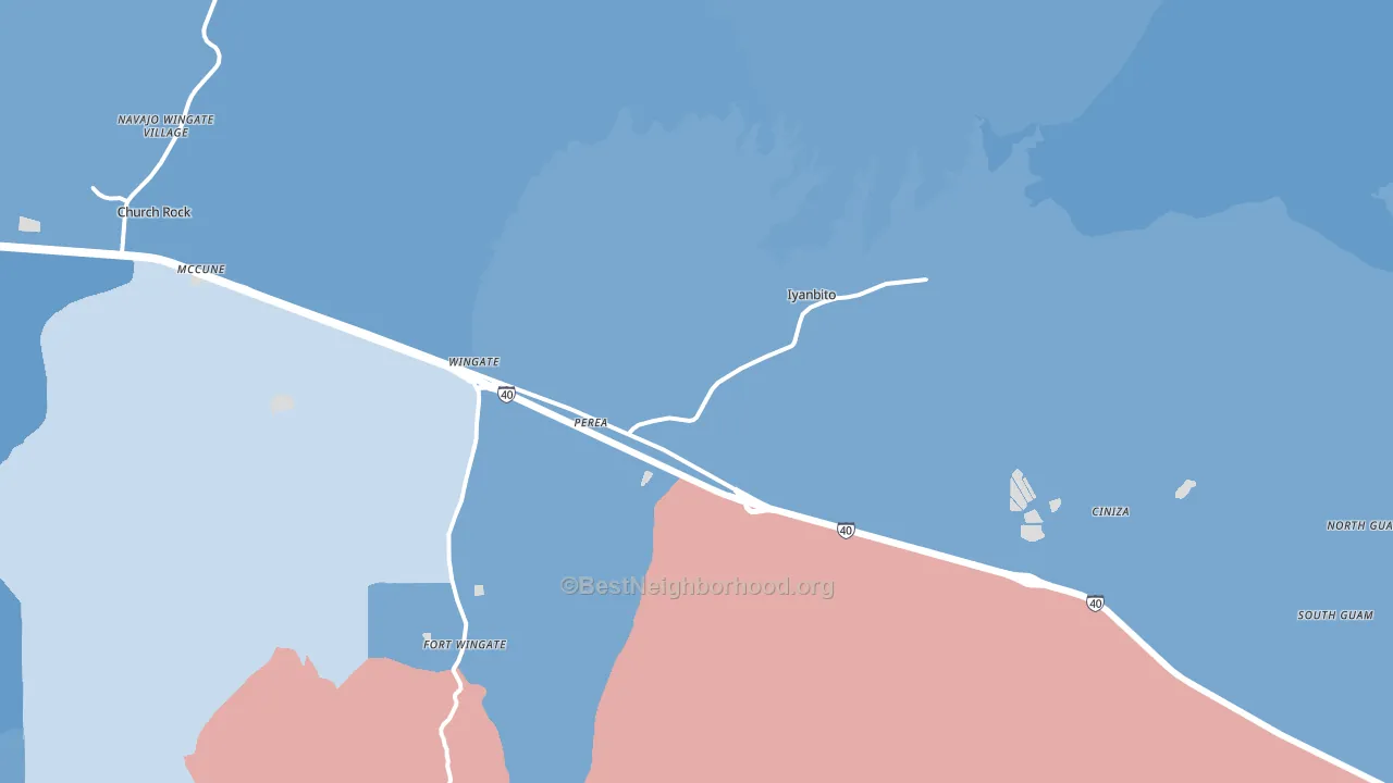 87316, NM block-group political-lean map