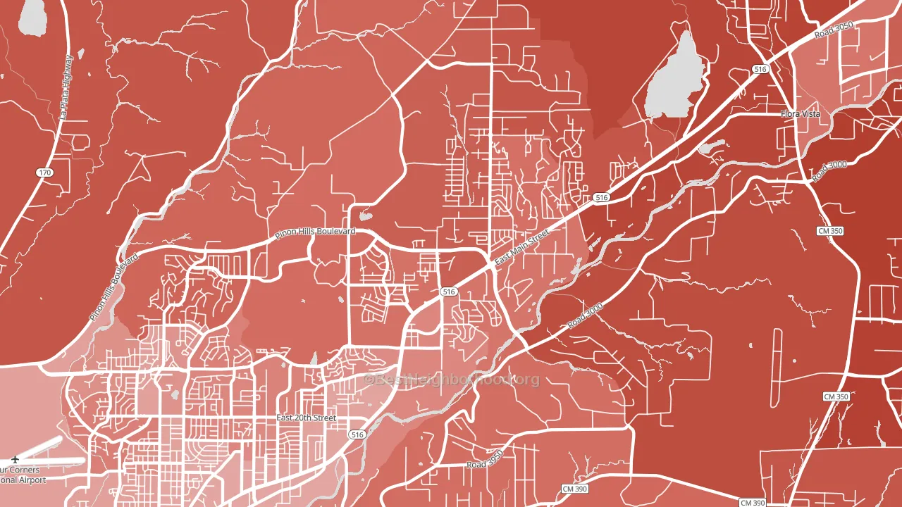 87402, NM block-group political-lean map