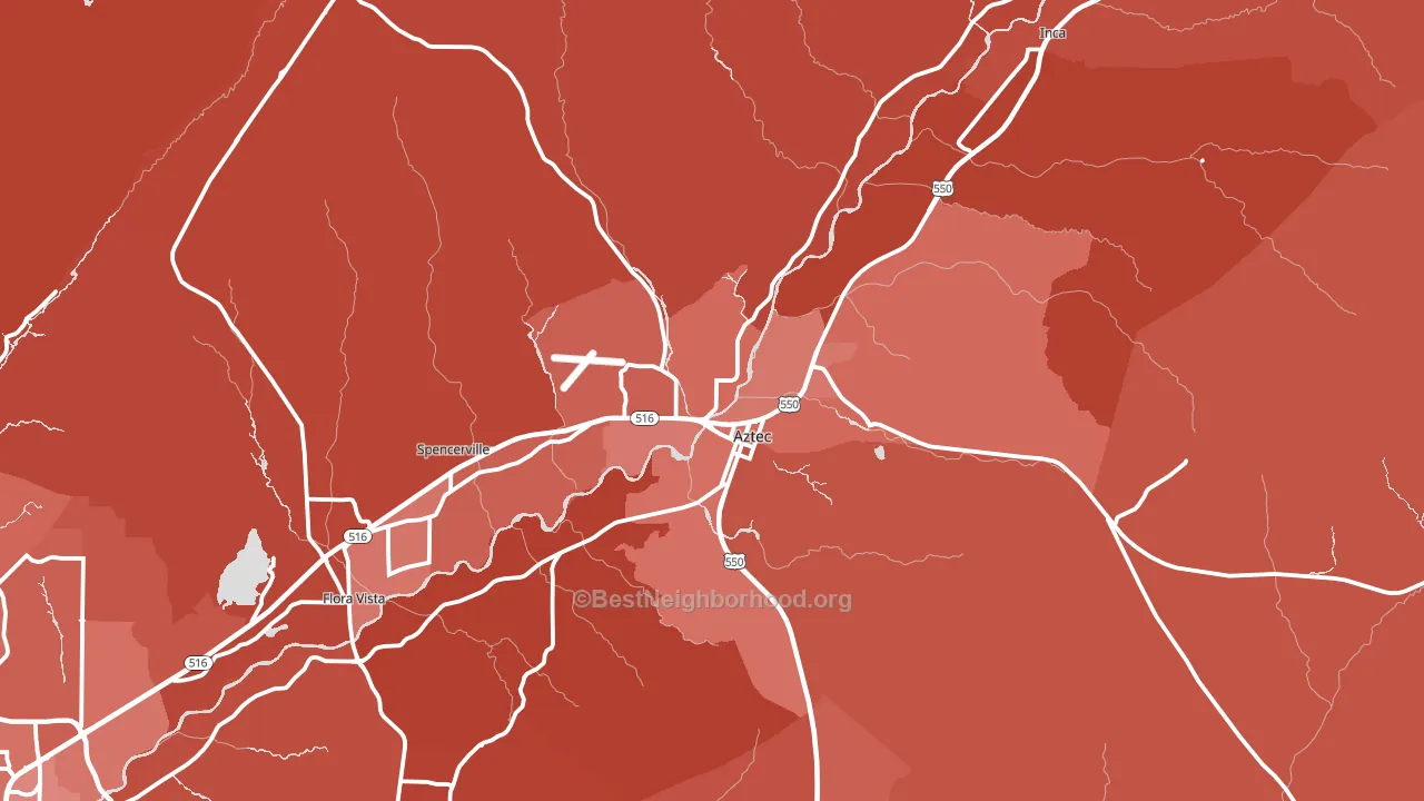 87410, NM block-group political-lean map