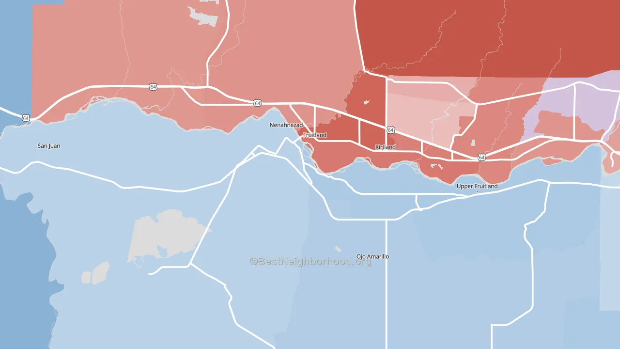 87416, NM block-group political-lean map