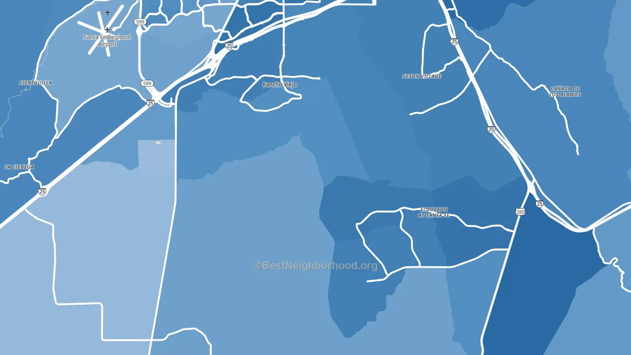 87508, NM block-group political-lean map