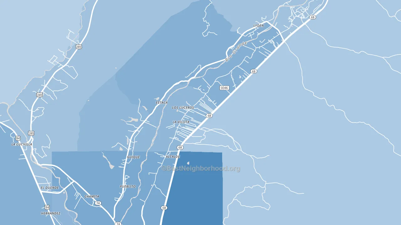 87511, NM block-group political-lean map
