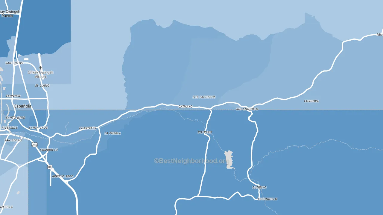 87522, NM block-group political-lean map