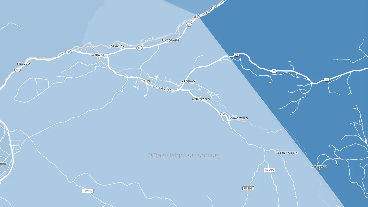 87527, NM block-group political-lean map