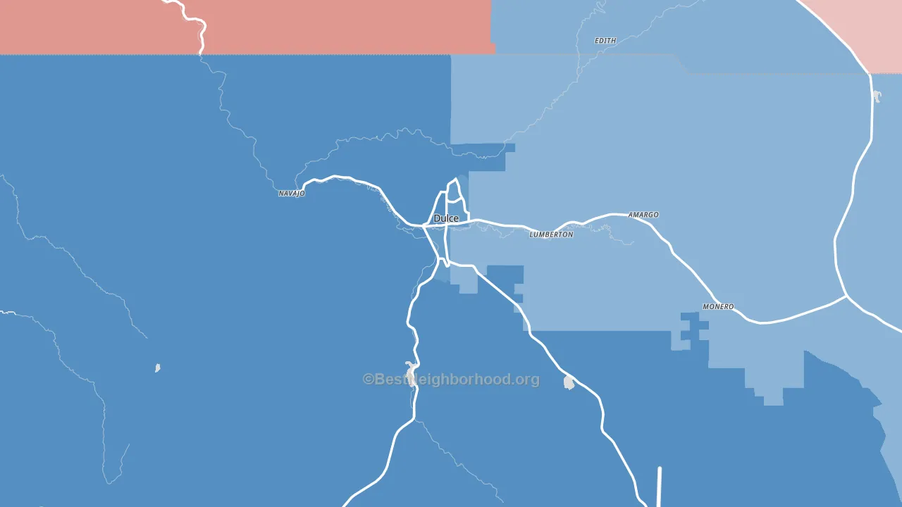 87528, NM block-group political-lean map
