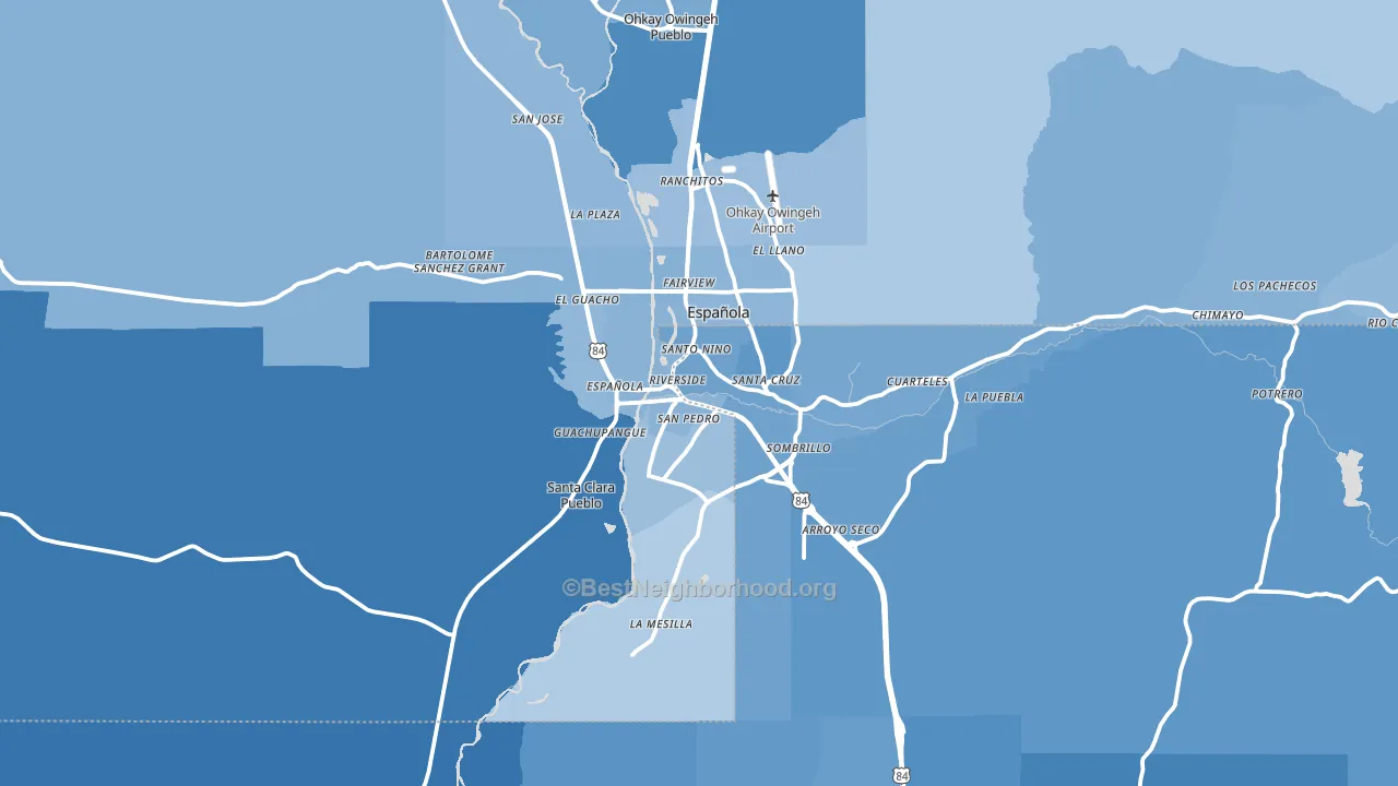 87532, NM block-group political-lean map