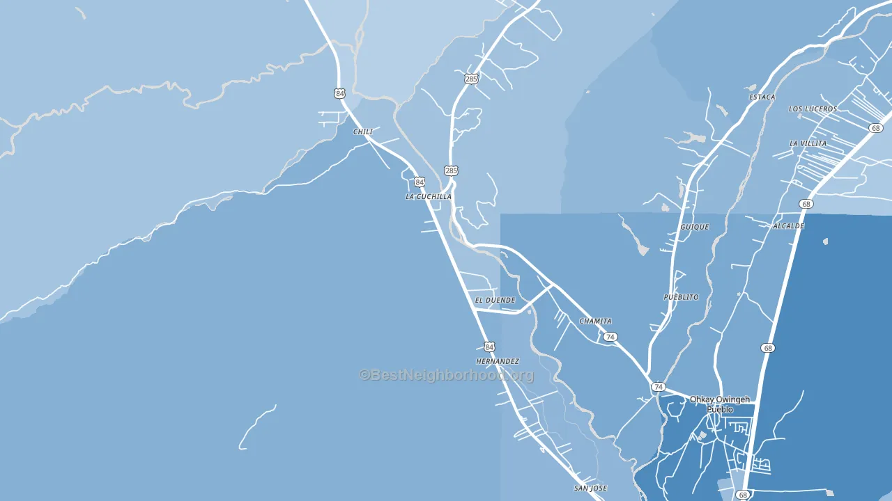 87537, NM block-group political-lean map