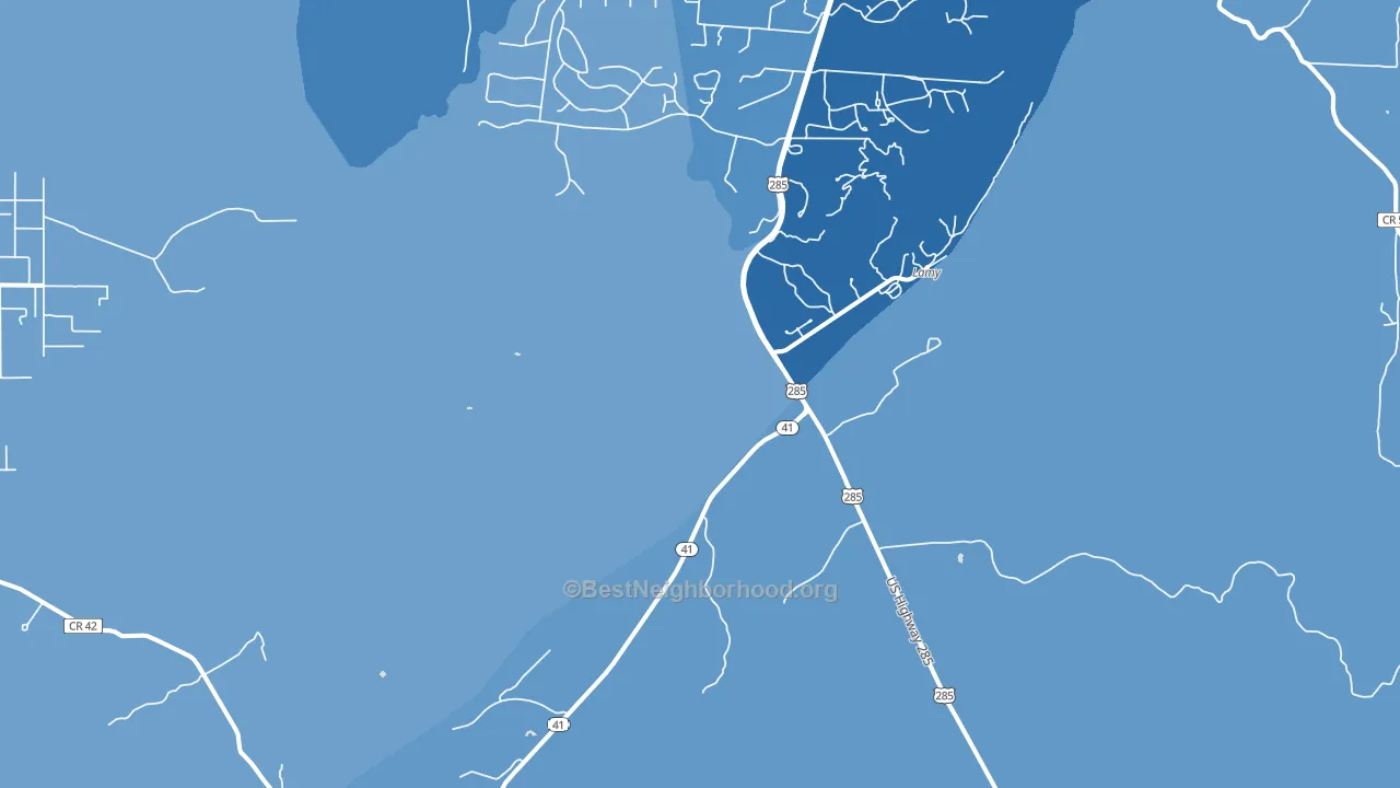87540, NM block-group political-lean map