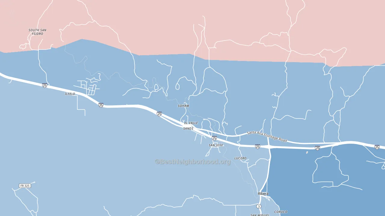 87565, NM block-group political-lean map