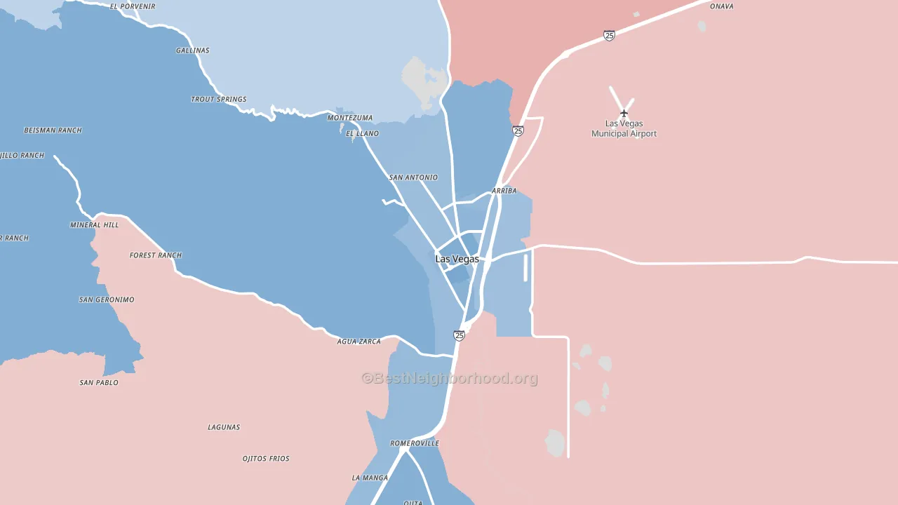 87701, NM block-group political-lean map