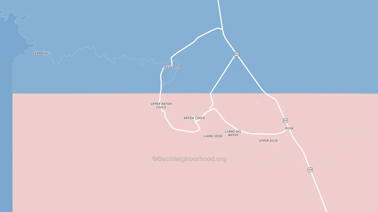 87711, NM block-group political-lean map