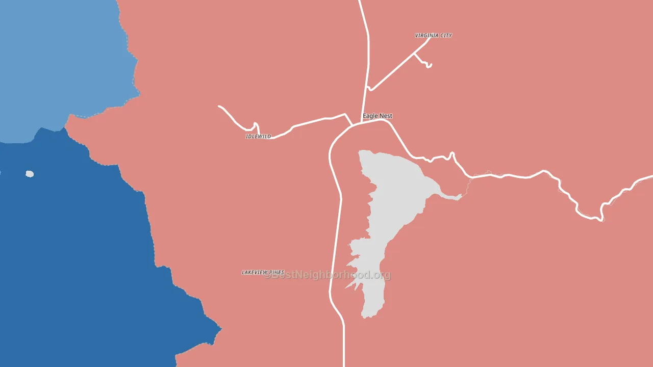 87718, NM block-group political-lean map