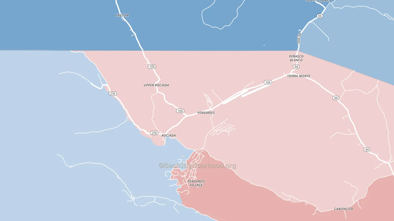 87742, NM block-group political-lean map