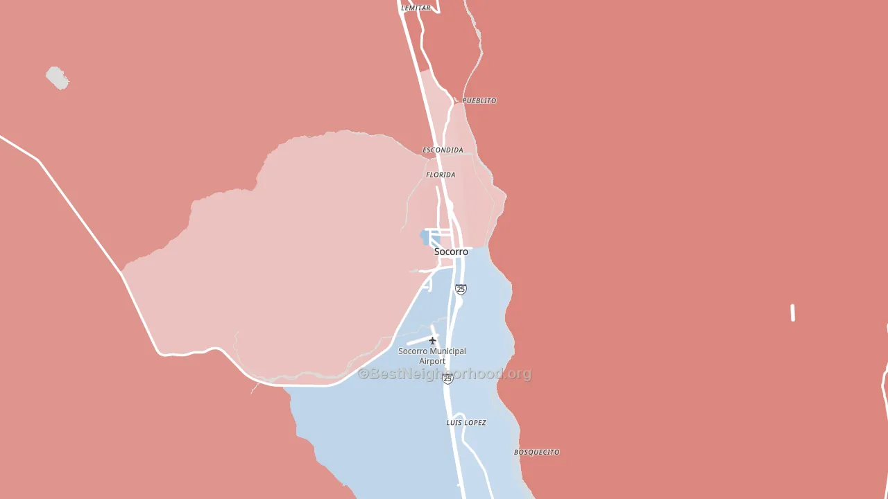 87801, NM block-group political-lean map