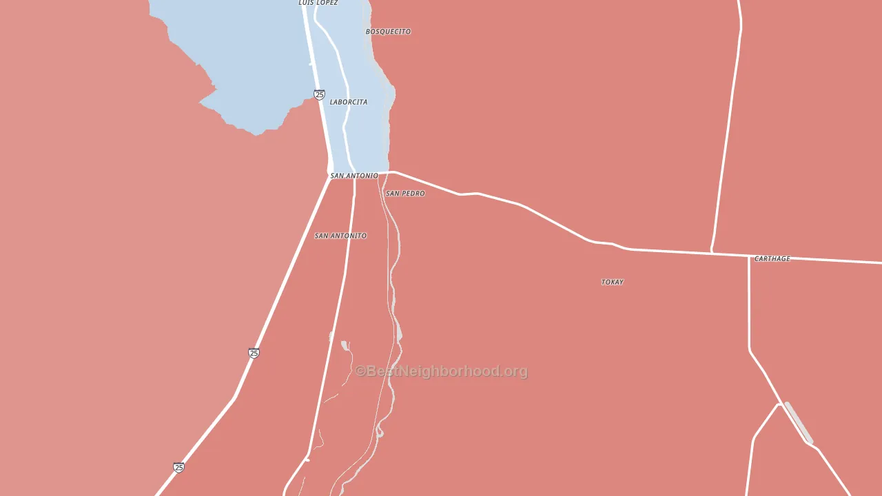 87832, NM block-group political-lean map
