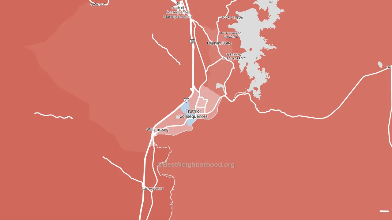 87901, NM block-group political-lean map