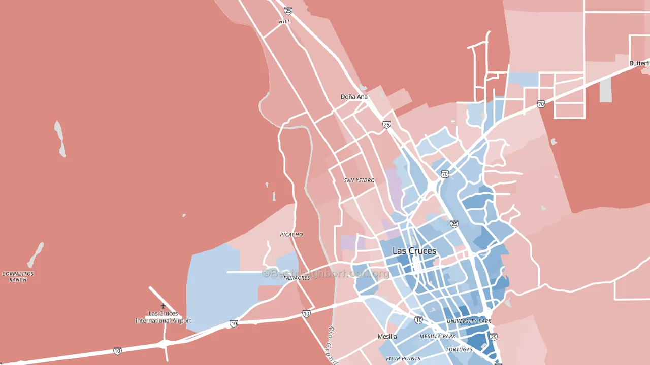 88007, NM block-group political-lean map