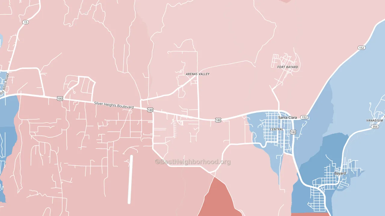 88022, NM block-group political-lean map