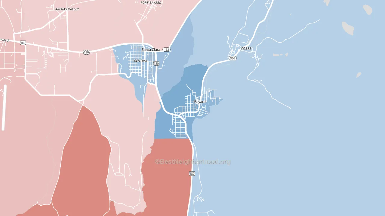 88023, NM block-group political-lean map