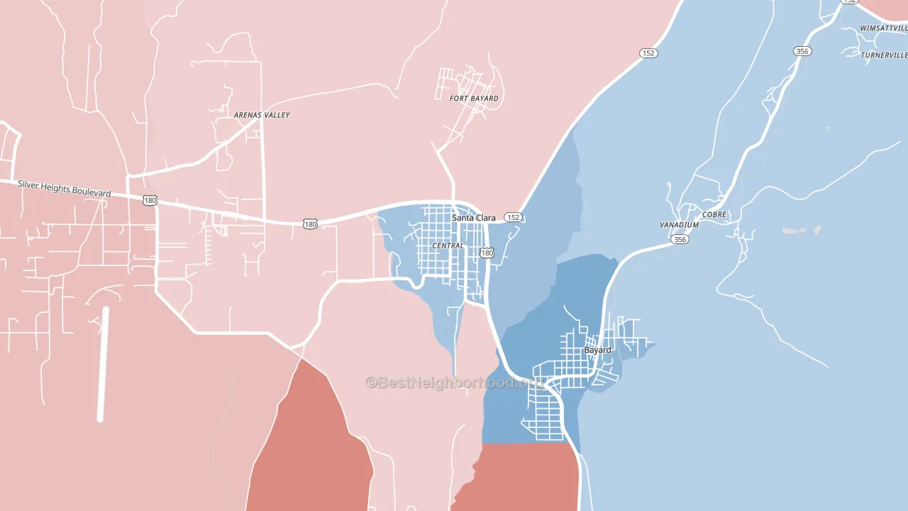 88026, NM block-group political-lean map