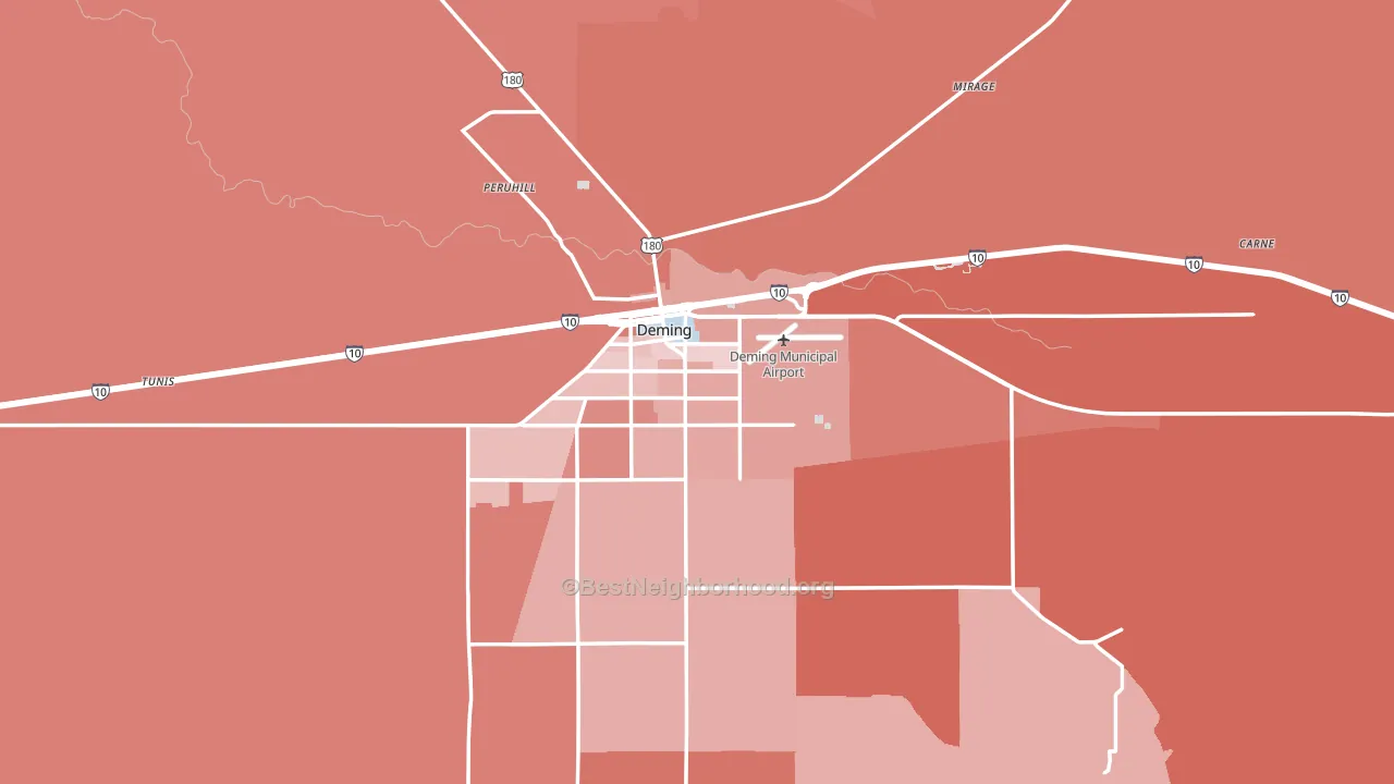 88030, NM block-group political-lean map