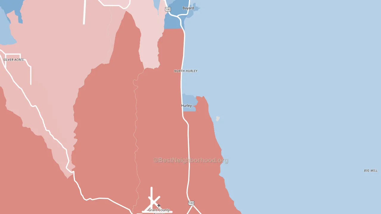 88043, NM block-group political-lean map