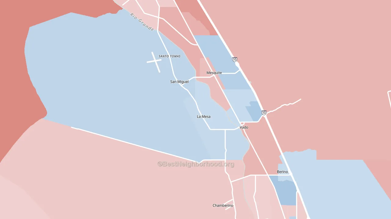 88044, NM block-group political-lean map