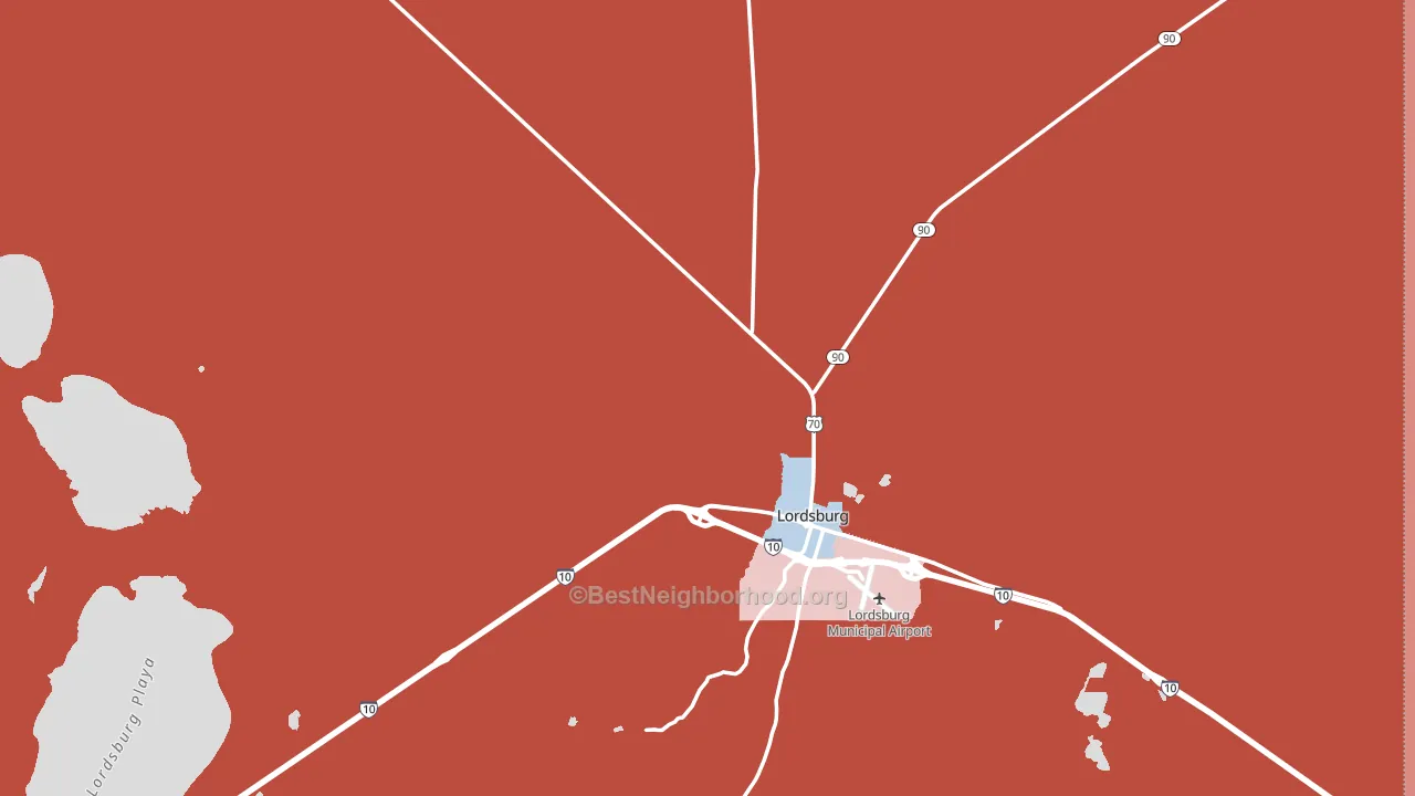 88045, NM block-group political-lean map
