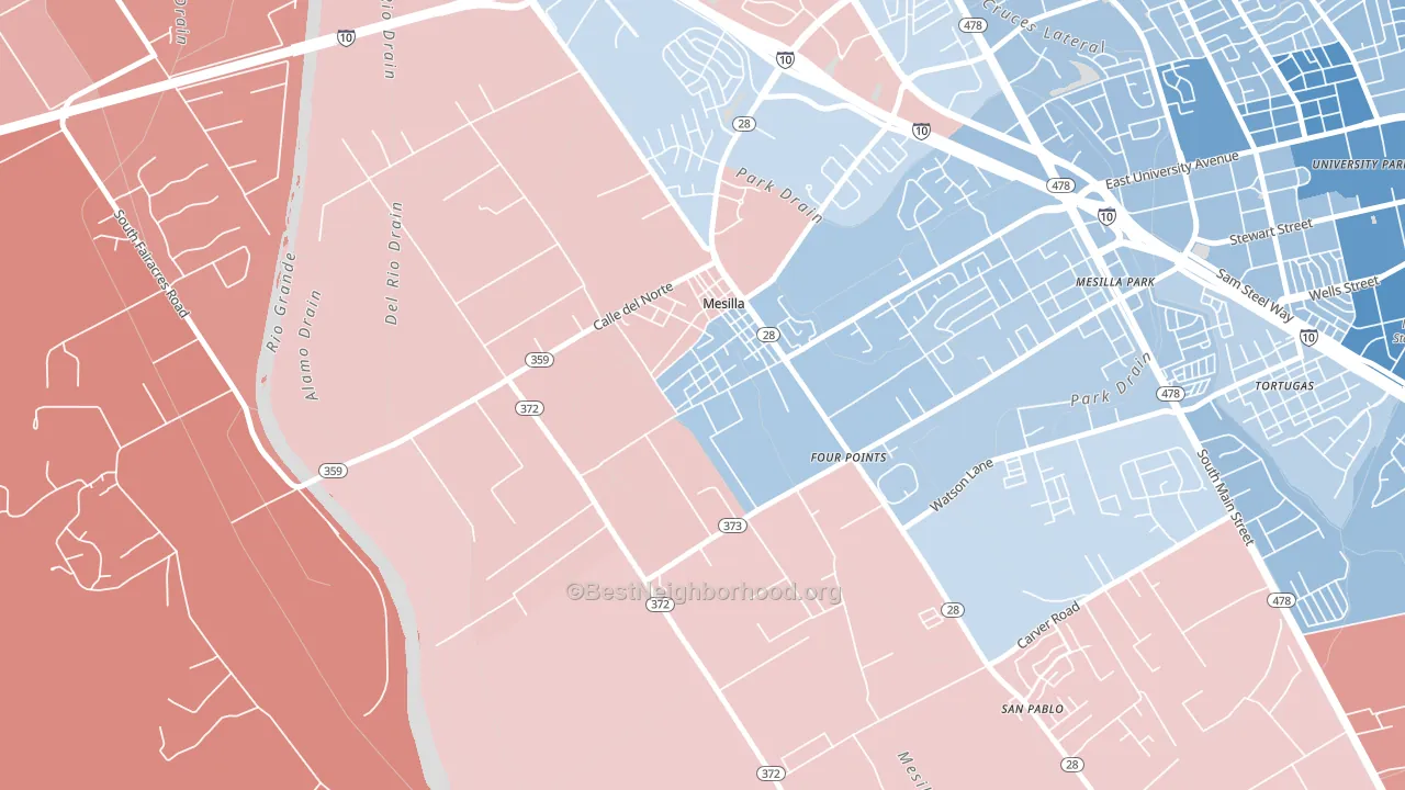 88046, NM block-group political-lean map