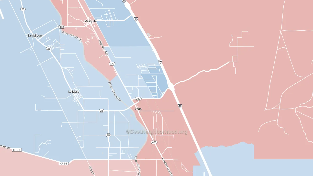 88072, NM block-group political-lean map
