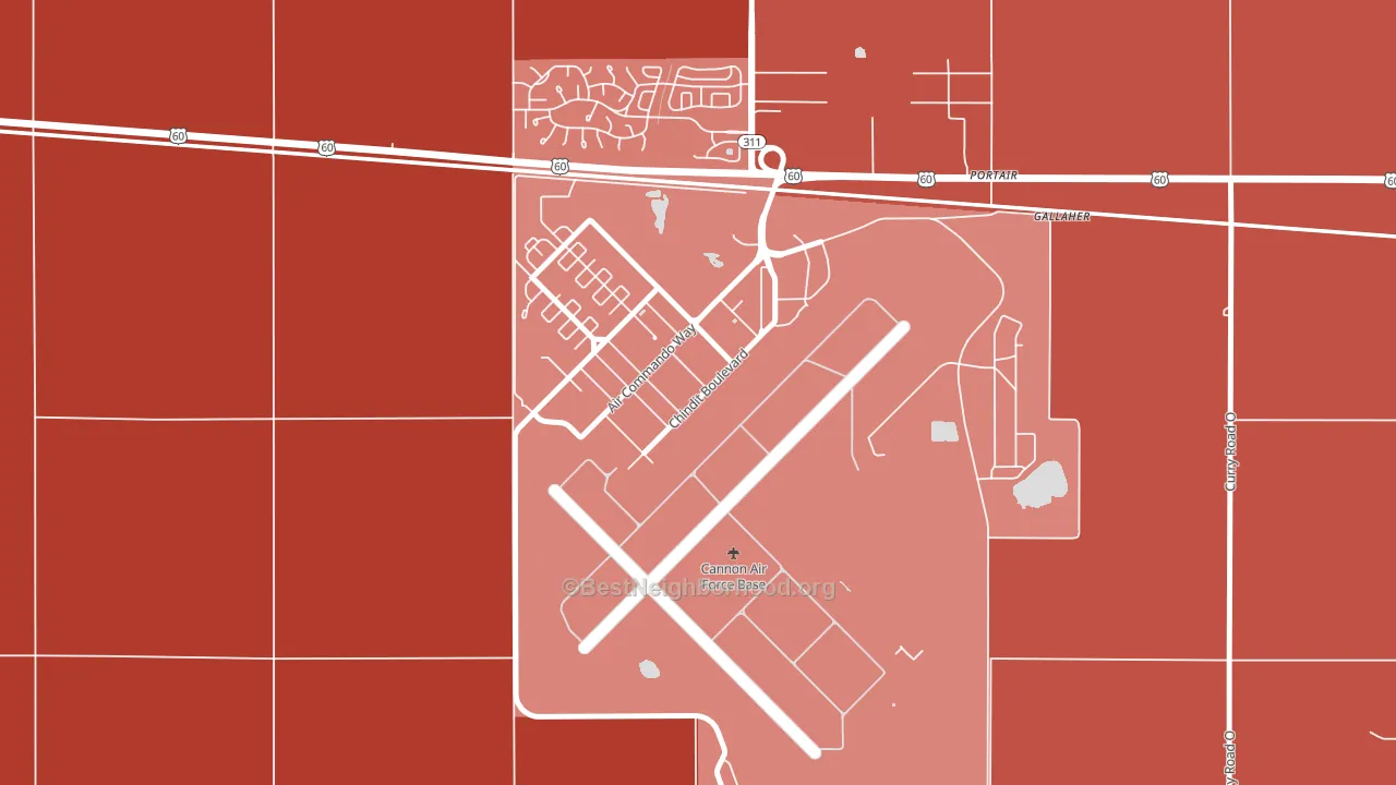 88103, NM block-group political-lean map