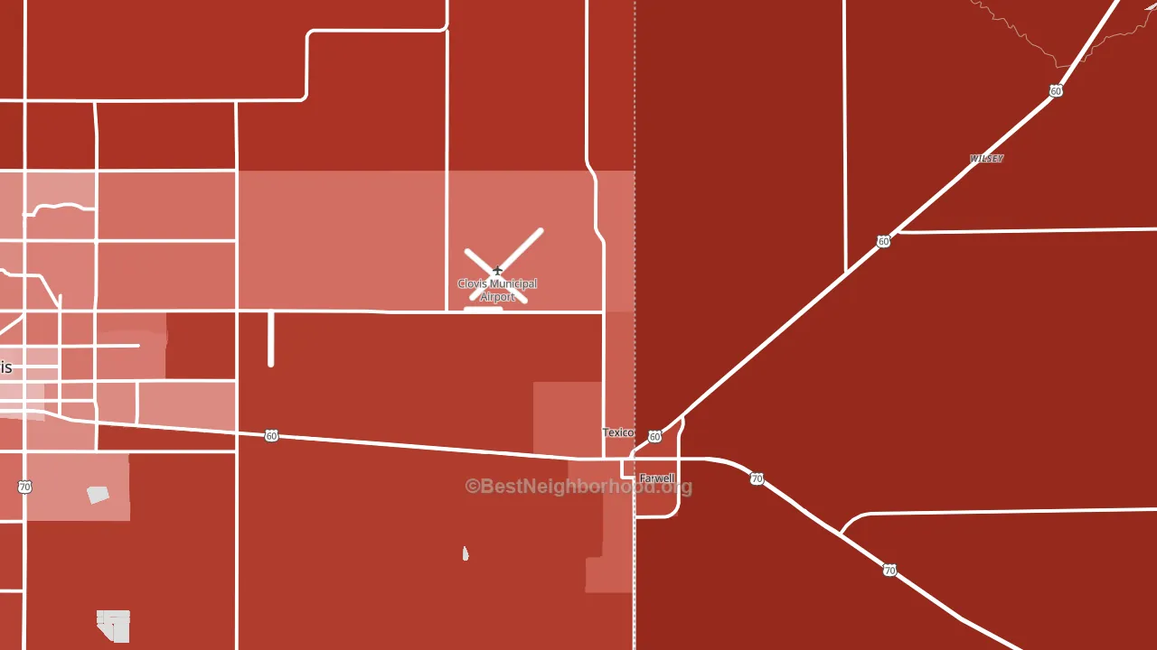 88135, NM block-group political-lean map
