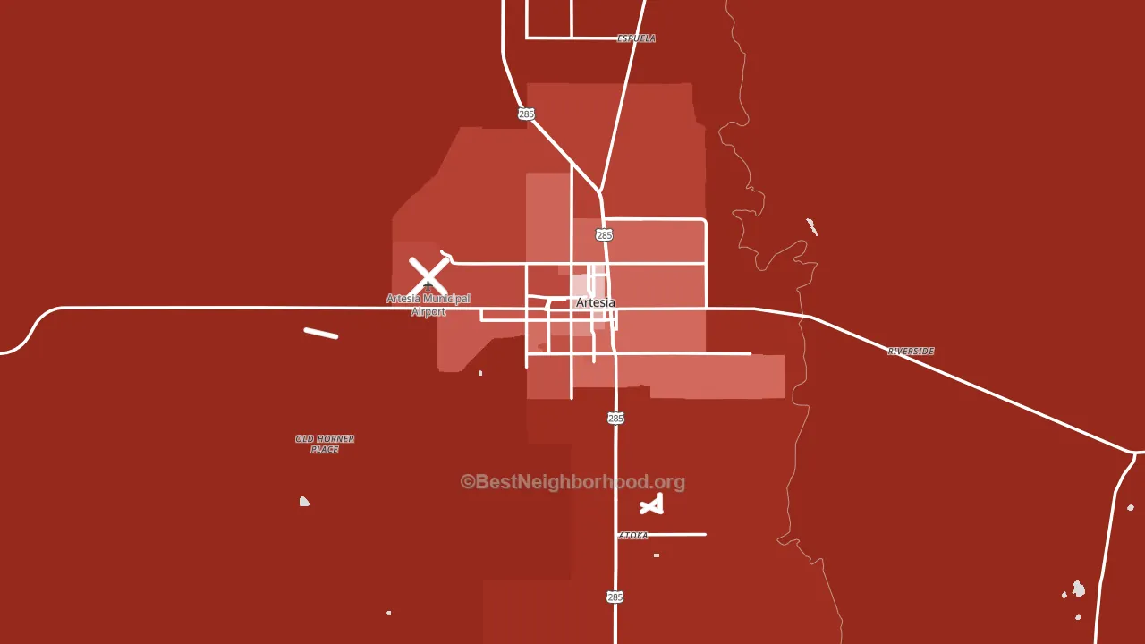 88210, NM block-group political-lean map
