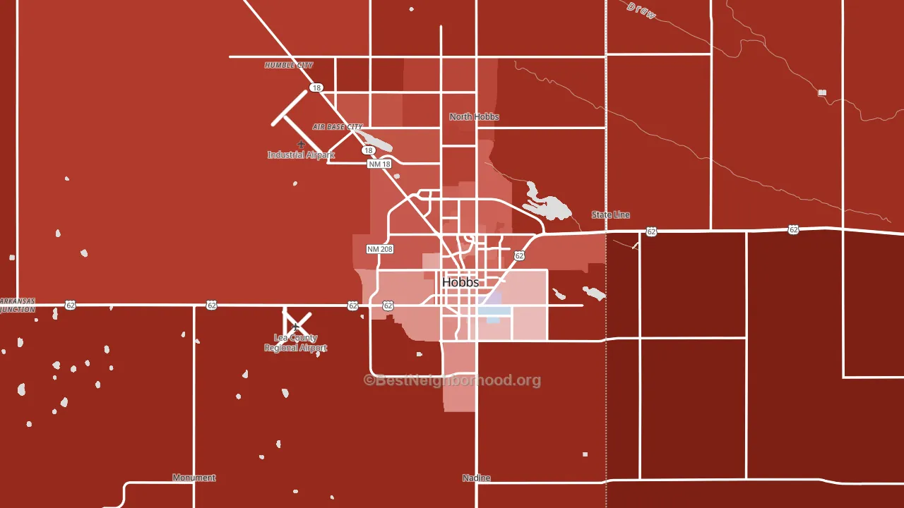 88240, NM block-group political-lean map