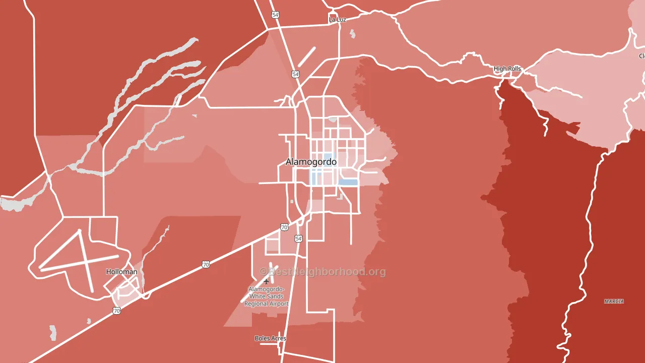 88310, NM block-group political-lean map