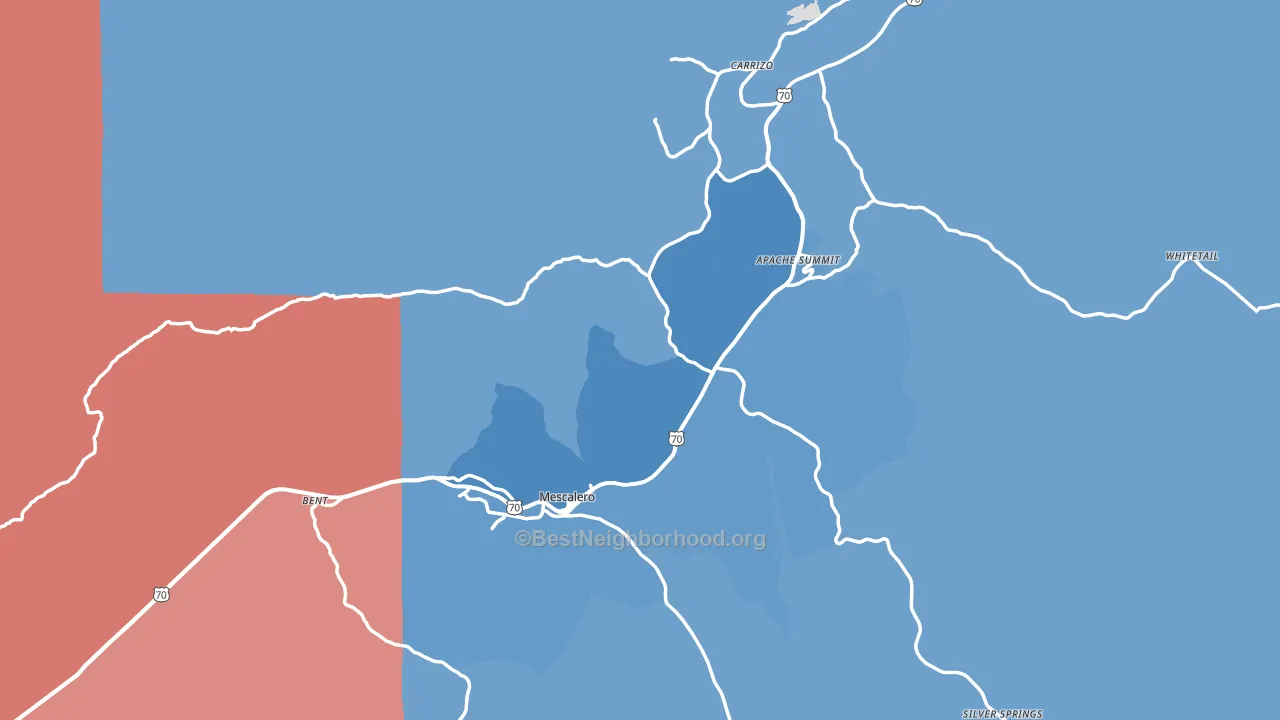 88340, NM block-group political-lean map